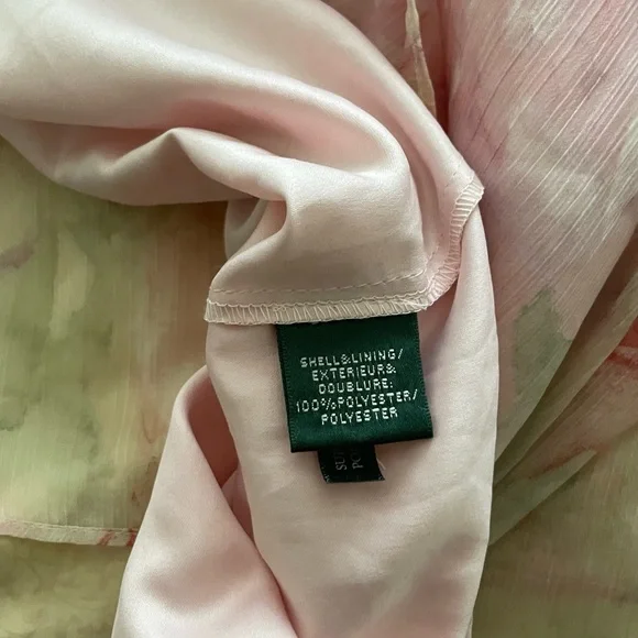 RALPH LAUREN  Evening Dress | Spring Pink Multi Color | Size 14 - Picture 6 of 6